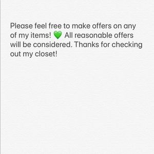 Please feel free to make offers!